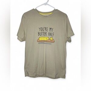 Denim & Flower Beige 'You’re My Butter Half' Graphic Tee